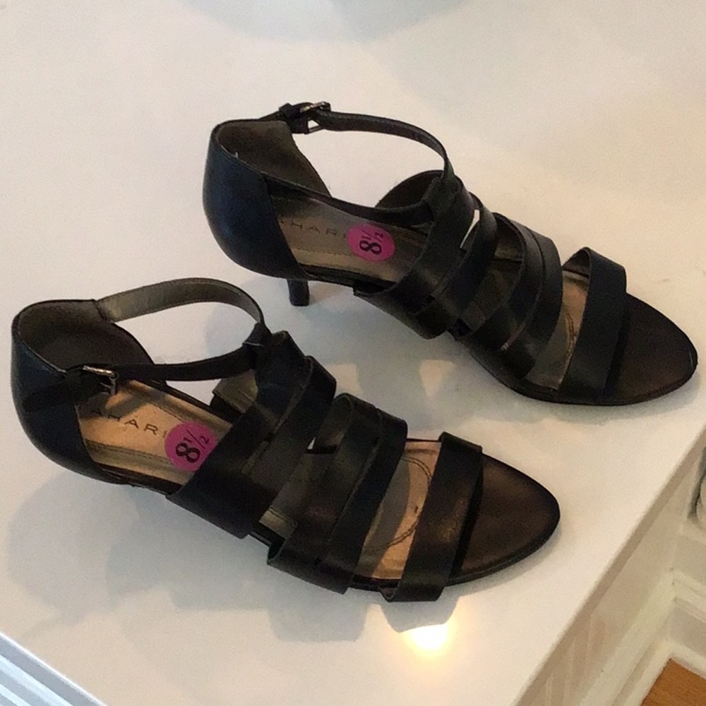 Shoes, Tahari, 8 1/2, black, leather upper, only worn once.